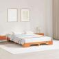 Preview: ARDEBO.de - Bettgestell Gewachst braun Massivholz Kiefer 160 x 200 cm