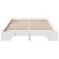 Preview: Bettgestell Weiß Holz 140 x 190 cm Bettgestell Rechteckig