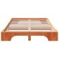 Preview: Bettgestell Wachsbrown Massivholz 120 x 190 cm Robust