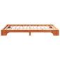 Preview: Bettgestell Wachsbrown Massivholz 120 x 190 cm Robust