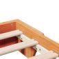 Preview: Bettgestell Wachsbrown Massivholz 120 x 190 cm Robust