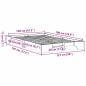 Preview: Bettgestell Wachsbrown Massivholz 120 x 190 cm Robust