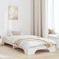 Preview: ARDEBO.de - Bettgestell Weiß Massivholz Kiefer Einzel Minimalistisches Design