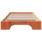 Preview: Bettgestell Wachsbrown Holz 90 x 200 cm Einfach Bettgestell