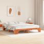 Preview: Bettgestell Wachsbrown Massivholz King Eichenbettgestell