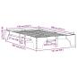 Preview: Bettgestell Gewachstes Braun Massivholz 120 x 200 cm Langlebig