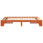 Preview: Holzbett Wachsbrown Massivholz 140 x 190 cm Langlebig Holzbett