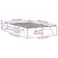 Preview: Holzbett Wachsbrown Massivholz 140 x 190 cm Langlebig Holzbett