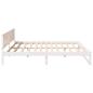 Preview: Bettgestell Weiß Holz 200 x 200 cm Robust