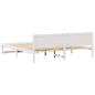 Preview: Bettgestell Weiß Holz 200 x 200 cm Robust