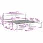 Preview: Bettgestell Gewachst braun Massivholz Kiefer 200 x 200 cm