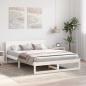 Preview: Bettgestell Weiß Massivholz 150 x 200 cm Robust Bettgestell