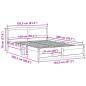 Preview: Bettgestell Gewachst Braun Massivholz Kiefer 150 x 200 cm
