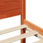 Preview: Bettgestell Wachsbraun Massivholz 120 x 190 cm Bettgestell