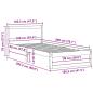 Preview: Bettgestell Natur Massivholz Kiefer Einzel Robust Bettgestell