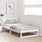 Preview: Bettgestell Weiß Holz 90 x 200 cm Minimalistisches Bettgestell
