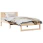 Preview: Bettrahmen Natur Massivholz Kiefer 90 x 190 cm Umwandelbar