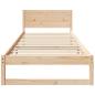 Preview: Bettrahmen Natur Massivholz Kiefer 90 x 190 cm Umwandelbar