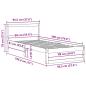 Preview: Bettrahmen Natur Massivholz Kiefer 90 x 190 cm Umwandelbar