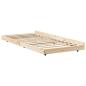 Preview: Bettgestell Natur Kiefernholz 75 x 190 cm Bettgestell