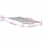 Preview: Bettgestell Wachsbraun Holz 75 x 190 cm Langlebig Bettgestell