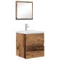 Preview: Badezimmer Aufbewahrungsschrank Verwittertes Holz MDF mit Holzfurnier