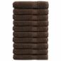 Preview: ARDEBO.de - Premium-Handtücher SOLUND 10 Stk. Braun 100x200 cm 600 g/m²
