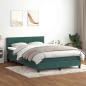Preview: Boxspringbett mit Matratze Dunkelgrün 140x210 cm Samt