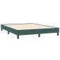 Preview: ARDEBO.de - Boxspringbett mit Matratze Dunkelgrün 140x210 cm Samt