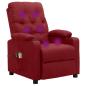 Preview: Massagesessel Elektrisch Weinrot Stoff