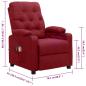 Preview: Massagesessel Elektrisch Weinrot Stoff