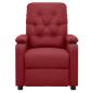 Preview: Massagesessel Elektrisch Weinrot Stoff