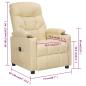 Preview: Relaxsessel Elektrisch Creme Stoff