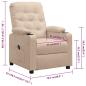 Preview: Relaxsessel Elektrisch Creme Stoff