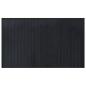 Preview: Teppich Rechteckig Schwarz 60x100 cm Bambus