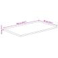 Preview: Tischplatte mit Baumkante 100x60x3,8 cm Massivholz Mango
