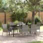 Preview: ARDEBO.de - Garten Essgruppe 7 stk. Grau Poly-Rattan
