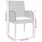 Preview: 9-teiliges Garten-Dining-Set mit Kissen Grau Poly-Rattan