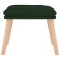 Preview: Relaxsessel mit Hocker Dunkelgrün Stoff