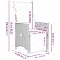 Preview: Garten Essgruppe mit Kissen 5 pcs Grau Poly-Rattan