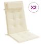 Preview: Hochlehner-Auflagen 2 Stk. Creme Oxford-Gewebe