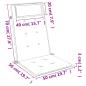 Preview: Hochlehner-Auflagen 2 Stk. Creme Oxford-Gewebe