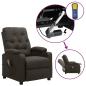 Preview: ARDEBO.de - Massagesessel mit Aufstehhilfe Taupe Stoff