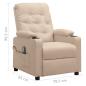 Preview: Massagesessel mit Aufstehhilfe Creme Stoff