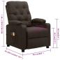 Preview: Massagesessel Elektrisch Dunkelbraun Stoff