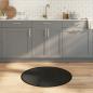 Preview: ARDEBO.de - Teppich Rund Schwarz 80 cm Bambus