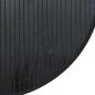 Preview: Teppich Rund Schwarz 80 cm Bambus