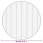 Preview: Teppich Rund Schwarz 80 cm Bambus