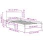 Preview: Bettgestell mit Kopfteil Weiß 90x200 cm Massivholz Kiefer