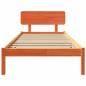 Preview: Bettgestell mit Kopfteil Wachsbrown 90x200 cm Massivholz Kiefer